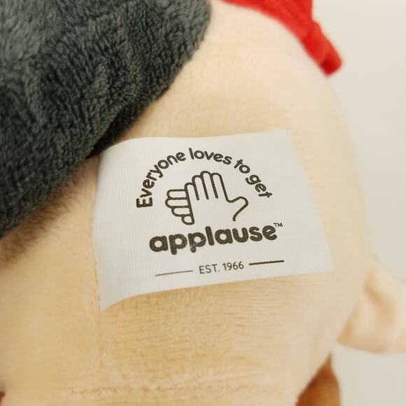 Applause Tan Multicolor Cat Kitten Plush Stuffed Animal Toy Embroidered Eyes - Picture 4 of 6